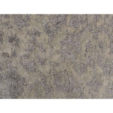 Load image into Gallery viewer, 2&#39;5&quot;x12&#39; Cloud Gray, Jacquard Hand Loomed, Broken Cypress Tree Design, Silken Thick and Plush, Runner, Oriental Rug FWR469470