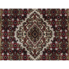 Load image into Gallery viewer, 2&#39;7&quot;x12&#39; Chocolate Cosmos Red, Tabriz Mahi with Fish Medallion Design, Hand Knotted, 100% Wool, Dense Weave, Runner, Oriental Rug FWR469482