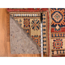 Load image into Gallery viewer, 2&#39;7&quot;x13&#39;1&quot; Carnelian Red, Afghan Super Kazak, Hand Knotted, Shiny Wool, Vegetable Dyes, Runner, Oriental Rug FWR469506