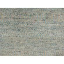 Load image into Gallery viewer, 2&#39;5&quot;x8&#39; Medium Turquoise, Modern, Grass Design, Wool and Silk, Hand Knotted, Runner, Oriental Rug FWR469512