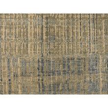 Load image into Gallery viewer, 2&#39;x3&#39; Old Moss Green, Modern, Tone on Tone, Strike Off, Silk with Oxidized Wool, Hand Knotted, Sample, Oriental Rug FWR469518