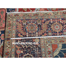 Load image into Gallery viewer, 12&#39;1&quot;x19&#39;2&quot; Auburn Red, Antique Persian Serapi Heriz, Hand Knotted, 100% Wool, Some Wear, Clean, Oversized, Oriental Rug FWR469566