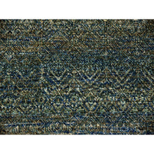 Load image into Gallery viewer, 8&#39;1&quot;x10&#39;1&quot; Moss Forest Green, Diamond Shape Repetitive Design, Borderless Hand Knotted, Kohinoor Herat, 100% Wool, Tone on Tone, Oriental Rug FWR477996