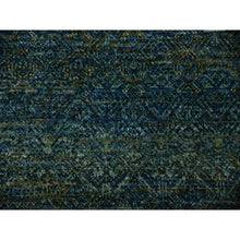 Load image into Gallery viewer, 8&#39;x8&#39; Sacramento Green, Kohinoor Herat, 100% Wool, Diamond Shape Repetitive Design, Borderless Hand Knotted, Tone on Tone, Round Oriental Rug FWR478044