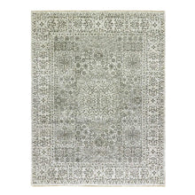 Load image into Gallery viewer, 9&#39;1&quot;x12&#39; Egg Shell White, Mamluk Dynasty, Tone on Tone Design, Undyed Shiny Wool, Hand Knotted, Oriental Rug FWR478074