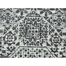 Load image into Gallery viewer, 9&#39;1&quot;x12&#39; Egg Shell White, Mamluk Dynasty, Tone on Tone Design, Undyed Shiny Wool, Hand Knotted, Oriental Rug FWR478074