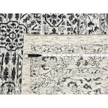 Load image into Gallery viewer, 9&#39;1&quot;x12&#39; Egg Shell White, Mamluk Dynasty, Tone on Tone Design, Undyed Shiny Wool, Hand Knotted, Oriental Rug FWR478074