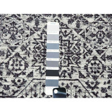 Load image into Gallery viewer, 2&#39;7&quot;x14&#39;1&quot; Mint Cream White, Mamluk Dynasty, Tone on Tone, Luxurious Wool, Denser Weave, Hand Knotted, Runner Oriental Rug FWR478128