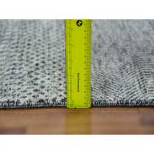 Load image into Gallery viewer, 2&#39;5&quot;x28&#39; Cloud Gray, Natural Undyed Wool, Modern Grass Design, Hand Knotted, XL Runner Tone on Tone, Oriental Rug FWR478200