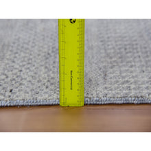 Load image into Gallery viewer, 2&#39;5&quot;x18&#39;6&quot; Scorpion Gray, Organic Undyed Wool, Tone on Tone, Modern Grass Design, Hand Knotted, XL Runner Oriental Rug FWR478338