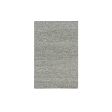 Load image into Gallery viewer, 4&#39;x6&#39;2&quot; Rock Ridge Gray, Hand Knotted, Modern Tone on Tone Grass Design, Undyed Pure Wool, Oriental Rug FWR478458