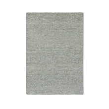 Load image into Gallery viewer, 4&#39;x6&#39;2&quot; Elephant Skin Gray, Hand Knotted, Tone on Tone, Modern Grass Design, Natural Undyed Wool, Oriental Rug FWR478464