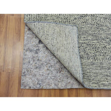 Load image into Gallery viewer, 4&#39;x6&#39;2&quot; Elephant Skin Gray, Hand Knotted, Tone on Tone, Modern Grass Design, Natural Undyed Wool, Oriental Rug FWR478464