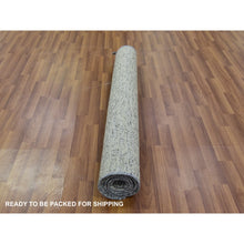 Load image into Gallery viewer, 4&#39;x6&#39;2&quot; Elephant Skin Gray, Hand Knotted, Tone on Tone, Modern Grass Design, Natural Undyed Wool, Oriental Rug FWR478464