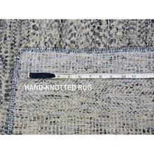 Load image into Gallery viewer, 4&#39;x6&#39;2&quot; Elephant Skin Gray, Hand Knotted, Tone on Tone, Modern Grass Design, Natural Undyed Wool, Oriental Rug FWR478464