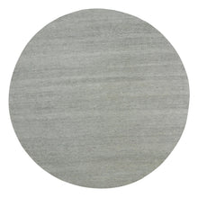 Load image into Gallery viewer, 11&#39;x11&#39; Rustic Gray, Modern Grass Organic Undyed Wool Design, Round Hand Knotted, Tone on Tone, Round Oriental Rug FWR478524