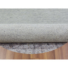 Load image into Gallery viewer, 11&#39;x11&#39; Rustic Gray, Modern Grass Organic Undyed Wool Design, Round Hand Knotted, Tone on Tone, Round Oriental Rug FWR478524