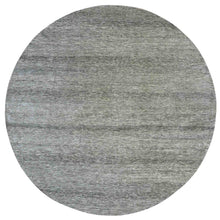 Load image into Gallery viewer, 12&#39;x12&#39; Mockingbird with Gunmetal Gray, Modern Extra Soft Wool Grass Design, Hand Knotted, Round Tone on Tone Oriental Rug FWR478566