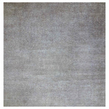 Load image into Gallery viewer, 12&#39;x12&#39; Krypton Gray, Tone on Tone, Soft and Shiny Undyed Wool, Hand Knotted, Bohemian Modern Grass Design, Square Oriental Rug FWR478596