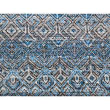 Load image into Gallery viewer, 12&#39;x12&#39; Sapphire Blue, Kohinoor Herat Small Geometric Repetitive Design, 100% Plush Wool, Hand Knotted, Square Oriental Rug FWR478608