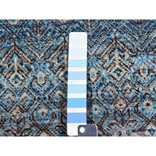 Load image into Gallery viewer, 12&#39;x12&#39; Celadon Blue, 100% Plush Wool, Hand Knotted, Kohinoor Herat Small Geometric Repetitive Design, Square Oriental Rug FWR478620