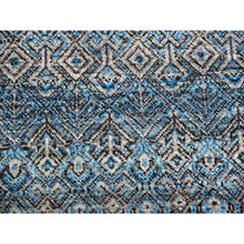 Load image into Gallery viewer, 12&#39;x12&#39; Celadon Blue, 100% Plush Wool, Hand Knotted, Kohinoor Herat Small Geometric Repetitive Design, Square Oriental Rug FWR478620