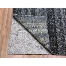 Load image into Gallery viewer, 12&#39;x12&#39; Peppercorn Gray, Hand Knotted, Tone On Tone, Kohinoor Herat Small Geometric Repetitive Design, Extra Soft Wool, Square Oriental Rug FWR478632