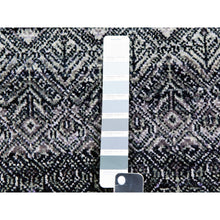 Load image into Gallery viewer, 12&#39;x12&#39; Peppercorn Gray, Hand Knotted, Tone On Tone, Kohinoor Herat Small Geometric Repetitive Design, Extra Soft Wool, Square Oriental Rug FWR478632