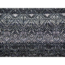 Load image into Gallery viewer, 12&#39;x12&#39; Peppercorn Gray, Hand Knotted, Tone On Tone, Kohinoor Herat Small Geometric Repetitive Design, Extra Soft Wool, Square Oriental Rug FWR478632