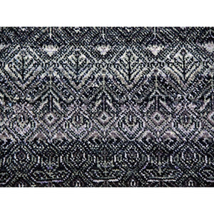 12'x12' Peppercorn Gray, Hand Knotted, Tone On Tone, Kohinoor Herat Small Geometric Repetitive Design, Extra Soft Wool, Square Oriental Rug FWR478632