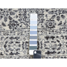 Load image into Gallery viewer, 4&#39;1&quot;x6&#39;2&quot; Cascading White, Mamluk Design, Tone on Tone, Undyed Luxurious Wool, Hand Knotted, Oriental Rug FWR478836