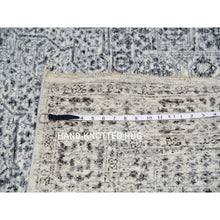 Load image into Gallery viewer, 4&#39;1&quot;x6&#39;2&quot; Cascading White, Mamluk Design, Tone on Tone, Undyed Luxurious Wool, Hand Knotted, Oriental Rug FWR478836