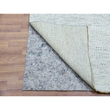 Load image into Gallery viewer, 2&#39;5&quot;x21&#39;9&quot; Moonshine Gray, Borderless Modern Grass Design, Undyed, Tone On Tone, Hand Knotted Organic Wool, XL Runner Oriental Rug FWR478992