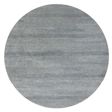 Load image into Gallery viewer, 14&#39;x14&#39; Web Gray, Tone on Tone, Modern Grass Design, Undyed, Organic Wool, Round Hand Knotted Oriental Rug FWR479160