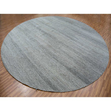 Load image into Gallery viewer, 14&#39;x14&#39; Web Gray, Tone on Tone, Modern Grass Design, Undyed, Organic Wool, Round Hand Knotted Oriental Rug FWR479160