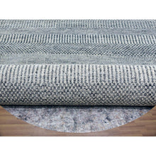 Load image into Gallery viewer, 14&#39;x14&#39; Web Gray, Tone on Tone, Modern Grass Design, Undyed, Organic Wool, Round Hand Knotted Oriental Rug FWR479160