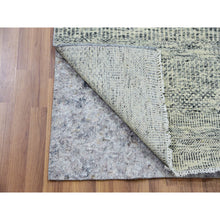 Load image into Gallery viewer, 2&#39;5x28&#39;4&quot; Secret Gray, Undyed Extra Soft Wool, Modern XL Runner With Hand-Knotted Grass Design, Oriental Rug FWR479292