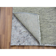 Load image into Gallery viewer, 2&#39;5&quot;x26&#39;3&quot; Revere Pewter Gray, Undyed, Tone on Tone, Extra Soft Wool, Modern Hand Knotted and Grass Design, Oriental XL Runner Rug FWR479304