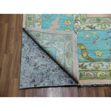 Load image into Gallery viewer, 12&#39;x11&#39;10&quot; Champagne Pink, 100% Wool, Oushak Weave and Design, Hand Knotted, Vegetable Dyes, Square, Oriental Rug FWR479454