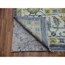 Load image into Gallery viewer, 11&#39;10&quot;x14&#39;9&quot; Gunmetal Gray, Oushak Weave with Heriz Design, 100% Wool, Hand Knotted, Soft to the Touch, Oversized, Oriental Rug FWR479472