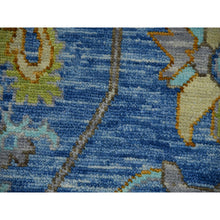 Load image into Gallery viewer, 9&#39;2&quot;x12&#39;2&quot; Denim Blue, Heriz Design, Soft to the Touch, Hand Knotted, 100% Wool, Vegetable Dyes, Oriental Rug FWR479556