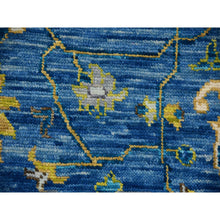 Load image into Gallery viewer, 9&#39;2&quot;x12&#39; Denim Blue, Soft to the Touch, Serapi Heriz, 100% Wool, Hand Knotted, Oriental Rug FWR479568