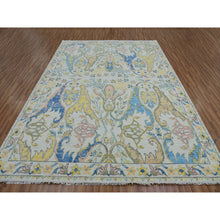 Load image into Gallery viewer, 8&#39;10&quot;x11&#39;9&quot; Alabaster White, Hand Knotted, Bijar Garus Design with Pastel Colors, 100% Wool, Oriental Rug FWR479574