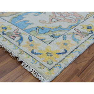 8'10"x11'9" Alabaster White, Hand Knotted, Bijar Garus Design with Pastel Colors, 100% Wool, Oriental Rug FWR479574