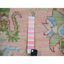 Load image into Gallery viewer, 9&#39;1&quot;x12&#39; Champagne Pink, Soft to the Touch, Heriz Design, Vegetable Dyes, Hand Knotted, 100% Wool, Oriental Rug FWR479580