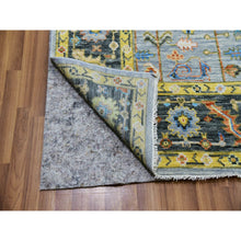 Load image into Gallery viewer, 9&#39;3&quot;x12&#39;5&quot; Steel Blue, Hand Knotted, 100% Wool, Heriz with Bakshaish Design, Lush Pile, Oriental Rug FWR479598