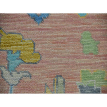 Load image into Gallery viewer, 10&#39;1&quot;x13&#39;9&quot; Rose Pink, Oushak Weave and Design, Hand Knotted, Pure Wool, Thick and Plush, Soft to the Touch, Oriental Rug FWR479646