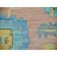 Load image into Gallery viewer, 10&#39;3&quot;x14&#39; Coral Pink, Oushak Weave and Design, Hand Knotted, Pure Wool, Thick and Plush, Oriental Rug FWR479676