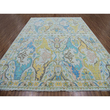 Load image into Gallery viewer, 10&#39;4&quot;x14&#39; Snow Ivory, Bijar Garus Design with Pastel Colors, Thick and Plush, Hand Knotted, Natural Wool, Oriental Rug FWR479706