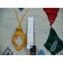 Load image into Gallery viewer, 10&#39;2&quot;x13&#39;9&quot; Daisy Ivory, Oushak Weave with Colorful Moroccan Inspired Design, Lush Pile, Hand Knotted, Pure Wool, Oriental Rug FWR479712